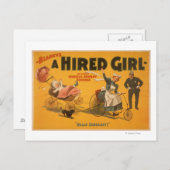 Carte Postale Poster de la comédie "Une fille embauchée" (Devant / Derrière)