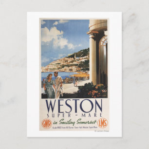 Carte Postale Poster de la compagnie de chemin de fer Couple Ove