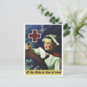 Carte Postale Poster de la Croix-Rouge - Infirmière à la barre (Debout devant)