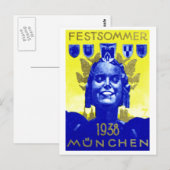 Carte Postale Poster de la fête d'été vintage (Devant / Derrière)