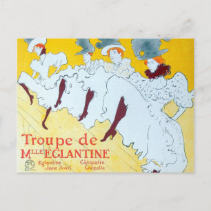 Carte Postale Poster de la fille dansante Jaune Toulouse Lautrec