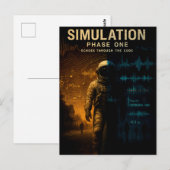 Carte Postale Poster de la première phase de simulation - Glitch (Devant / Derrière)
