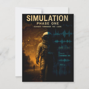 Carte Postale Poster de la première phase de simulation - Glitch