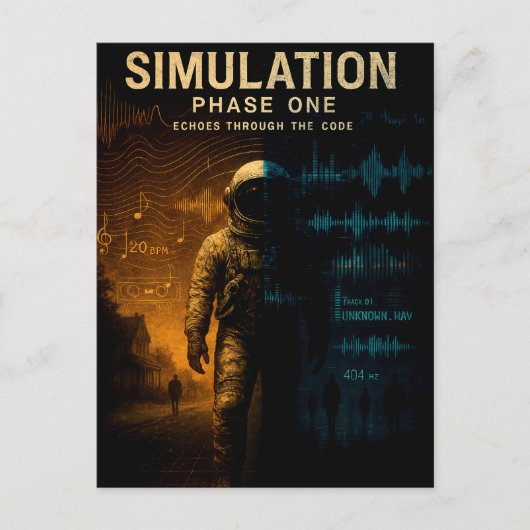 Carte Postale Poster de la première phase de simulation - Glitch (Devant)