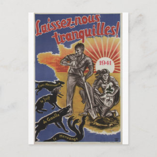 Carte Postale Poster de la propagande laissez-nous
