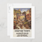 Carte Postale Poster de la scène de marché (Devant / Derrière)