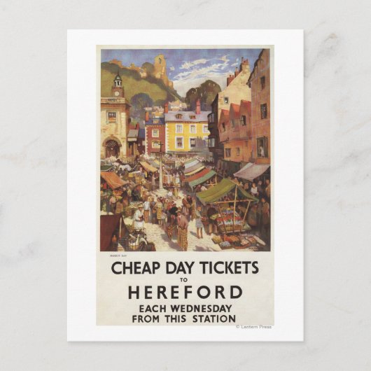 Carte Postale Poster de la scène de marché (Devant)