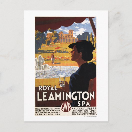 Carte Postale Poster de la Spa royale, Femme Poster du rail d'ea (Devant)