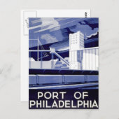 Carte Postale Poster de l'APM Port de Philadelphie 1936 (Devant / Derrière)