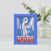 Carte Postale Poster de l'APM Vintage Be Clean (Debout devant)