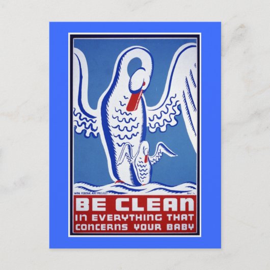 Carte Postale Poster de l'APM Vintage Be Clean (Devant)