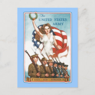 Carte Postale Poster de l'armée vintage avec les T-shirts Lady L