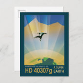 Carte Postale Poster De L'Espace Rétro-La Gravité D'Une Super Te (Devant / Derrière)