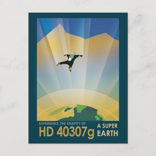 Carte Postale Poster De L'Espace Rétro-La Gravité D'Une Super Te (Devant)