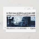 Carte Postale Poster de l'exposition d'art de Venise 1901 (Devant / Derrière)