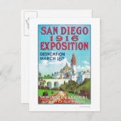 Carte Postale Poster de l'exposition internationale de San Diego (Devant / Derrière)