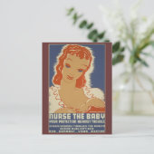 Carte Postale Poster de l'infirmière pour bébé WPA (Debout devant)