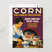 Carte Postale Poster de maïs vintage (Devant / Derrière)