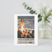 Carte Postale Poster de Mère & Fils sur le chemin de fer de plag (Debout devant)