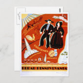 Carte Postale Poster de Pennsylvanie vintage (Devant / Derrière)
