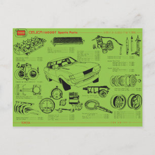 Carte Postale Poster de pièces de Tosco TA22 Celica