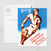 Carte Postale Poster de Prague 1937 (Devant / Derrière)