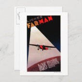 Carte Postale Poster de promotion Farman Airlines Farman 300 Mon (Devant / Derrière)