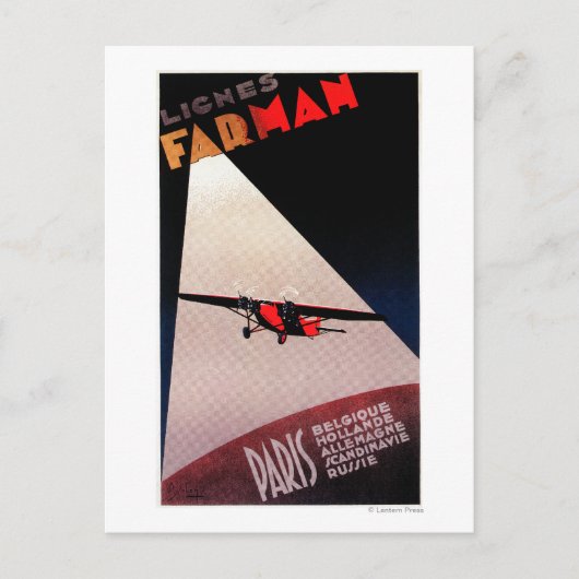 Carte Postale Poster de promotion Farman Airlines Farman 300 Mon (Devant)