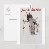 Carte Postale Poster de propagande du Vietnam (Devant / Derrière)