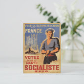 Carte Postale Poster de propagande pour la reconstruction de la  (Debout devant)