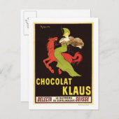 Carte Postale Poster de publicité Chocolat Klaus (Devant / Derrière)
