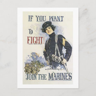 Carte Postale Poster de recrutement maritime vintage pour femmes