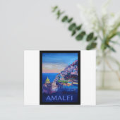 Carte Postale Poster de Retro Côte Amalfi italie (Debout devant)