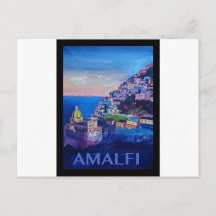 Carte Postale Poster de Retro Côte Amalfi italie