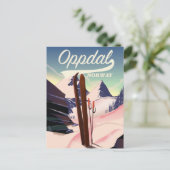 Carte Postale Poster de ski d'Oppdal Norway. (Debout devant)