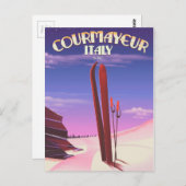 Carte Postale poster de ski italien Courmayeur (Devant / Derrière)