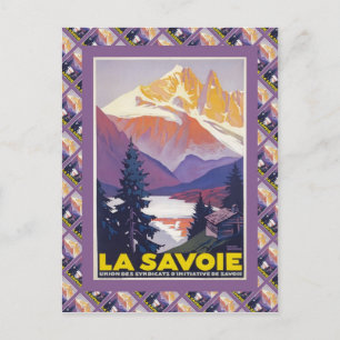 Carte Postale Poster de ski vintage, France, La Savoie,