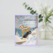 Carte Postale Poster de ski vintage, Québec (Debout devant)