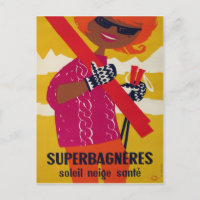 poster de ski vintage, Superbagneres