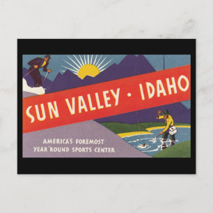 Carte Postale Poster de Sun Valley Idaho_Vintage voyage