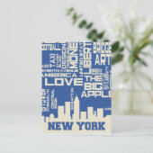 Carte Postale Poster de typographie de New York (Debout devant)