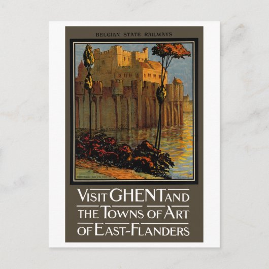 Carte Postale Poster de Visite vintage de Gand (Devant)