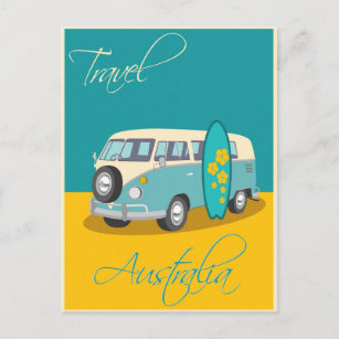 Carte Postale Poster de voyage Australie vintage