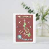 Carte Postale Poster de voyage aux Philippines vintages (Debout devant)