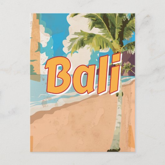Carte Postale poster de voyage Bali Vintage (Devant)