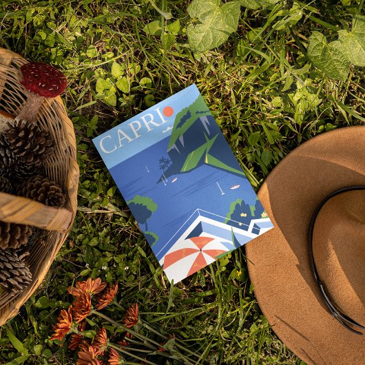 Carte Postale Poster de voyage Capri moderne