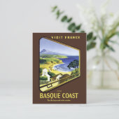 Carte Postale Poster de voyage de la côte basque (Debout devant)