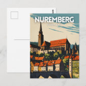 Carte Postale Poster de voyage de Nuremberg (Devant / Derrière)
