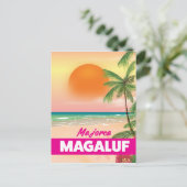 Carte Postale poster de voyage de plage de Magaluf Majorque (Debout devant)