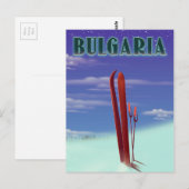 Carte Postale poster de voyage de ski en Bulgarie (Devant / Derrière)